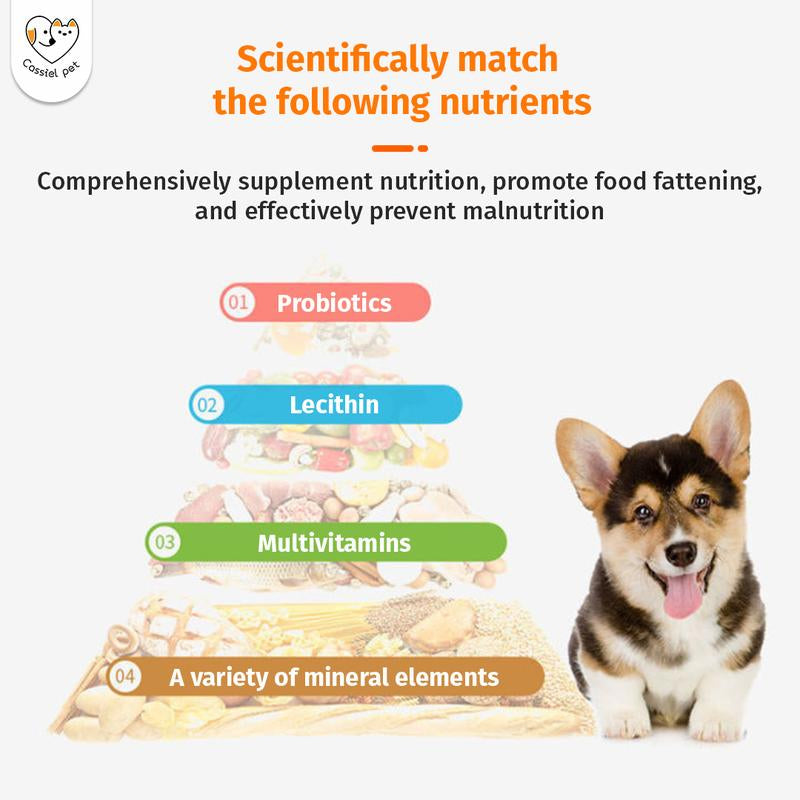 Cassiel Pet Natural Liver Chicken Beef Sprinkles Food Topper Supplement Appetite Booster for Dog Cat 80G