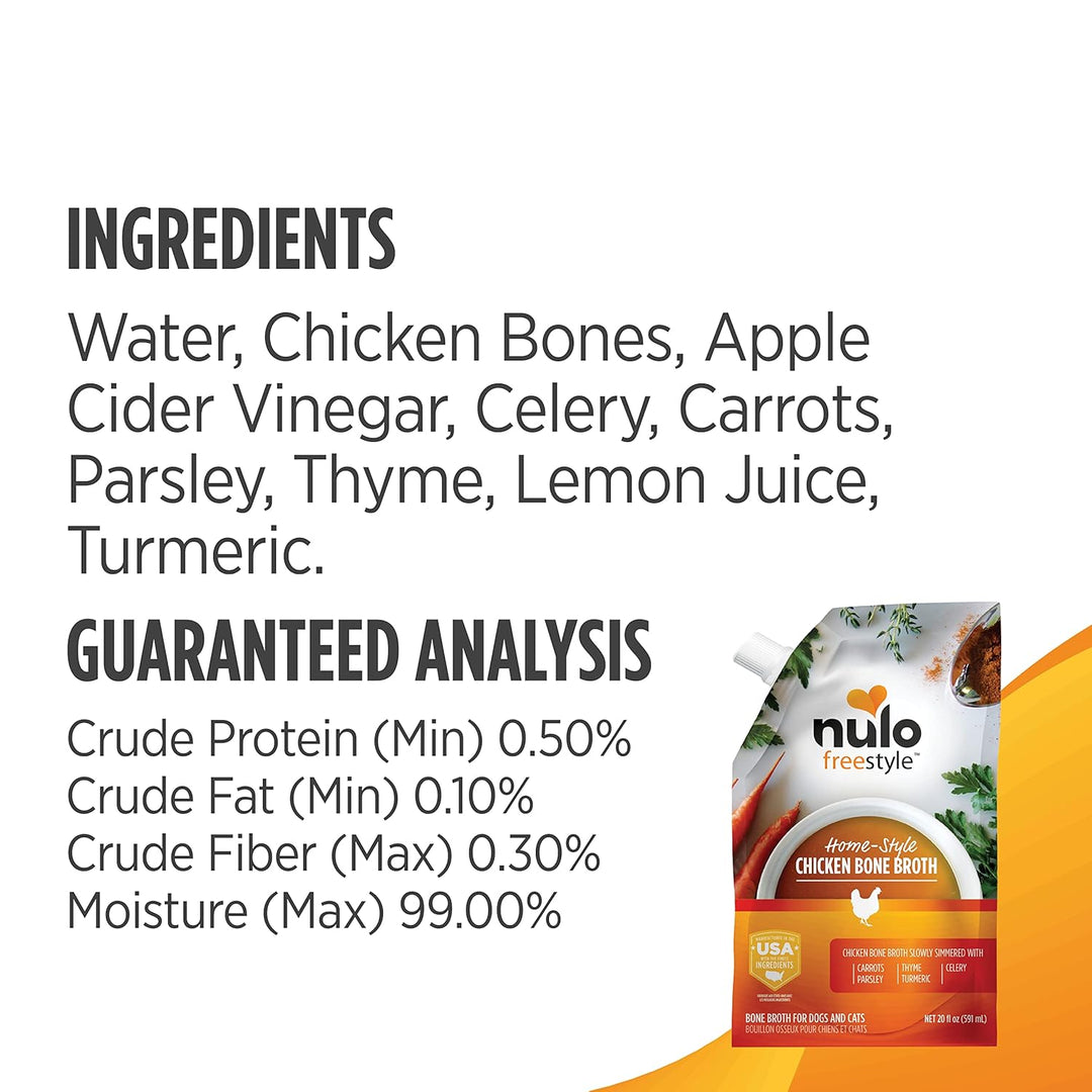 Freestyle Premium Bone Broth for Cats and Dogs - Boost Coat & Skin Quality with Collagen & Chondroitin Sulfate - 20 Fl Oz (Pack of 3)