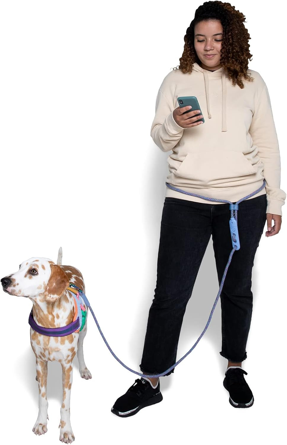 Andromeda 4-in-1 Versatile Hands-Free Dog Leash - Adjustable for Crossbody, Waist, Long Leash, or Tether - Stylish, Lightweight, and Comfortable for Daily Walks