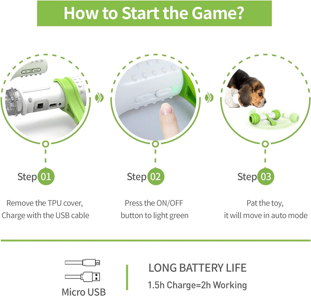 Engaging Automatic Dog Bone Toy - Smart Interactive Fun for Your Pet! Safe, Durable & Perfect for Boredom Busting!