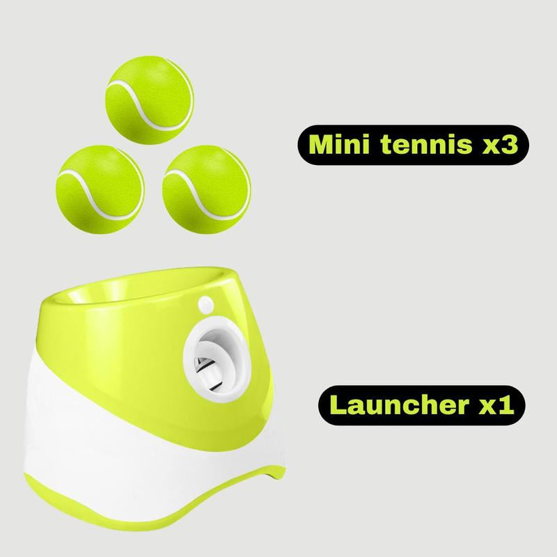 3-in-1 Automatic Dog Ball Launcher with Tennis Balls - Interactive Indoor & Outdoor Pet Toy