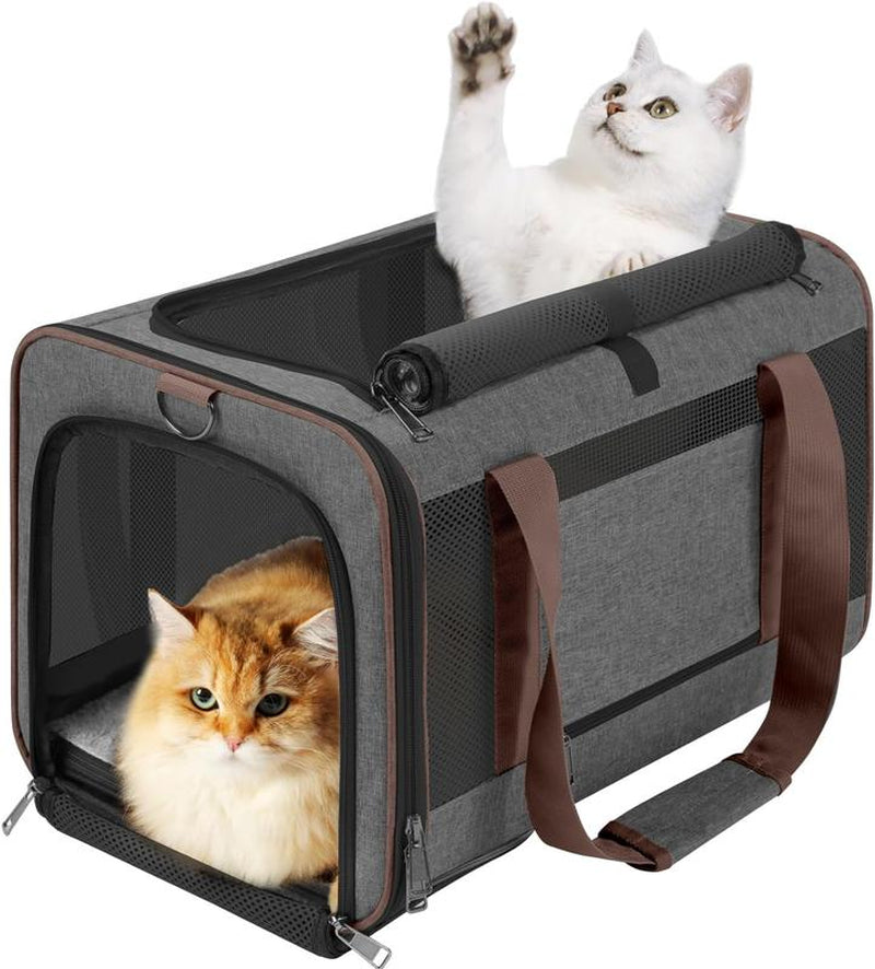 Ultimate Extra Large Pet Carrier - Travel-Friendly, Breathable, Foldable & Machine Washable for Dogs & Cats!