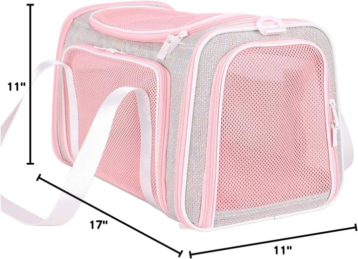 Adorable Fantasy Pink Soft Travel Pet Carrier Bag for Medium Cats and Puppies