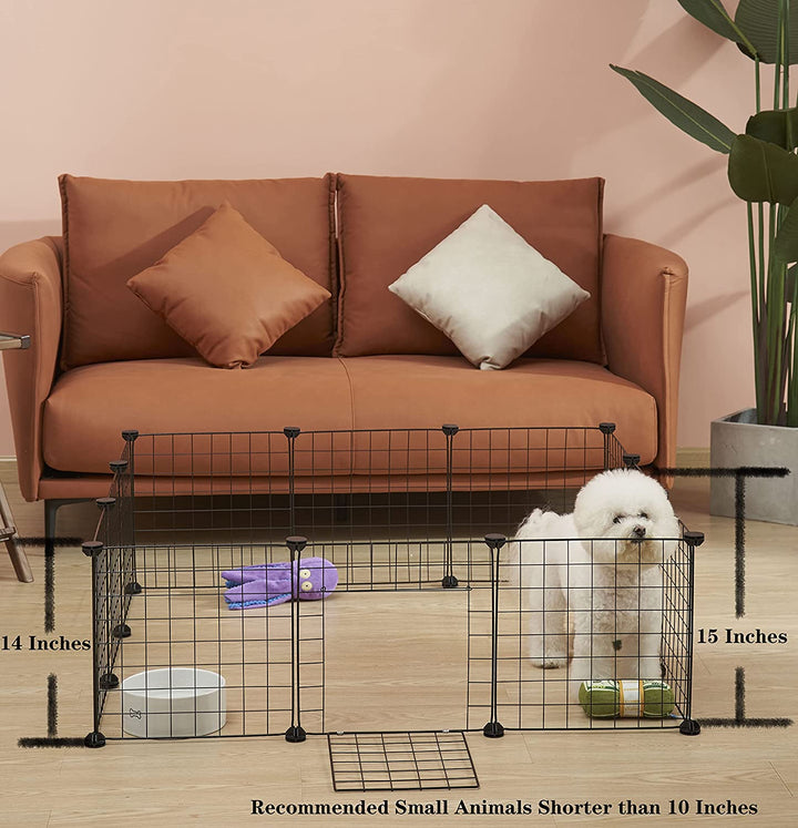 Versatile Guinea Pig Playpen - Portable Metal Wire Cage for Indoor & Outdoor Use, Perfect for Small Animals - 12 Panels (14x14)
