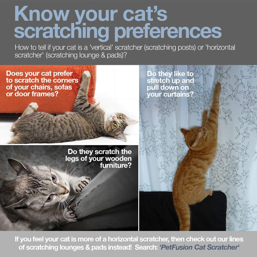 Ultimate 3-Sided Vertical Cat Scratching Post - 18” & 24” Options, 6 Usable Sides for Scratching, Playing, and Perching - Eco-Friendly 100% Recyclable Cardboard Lounge!