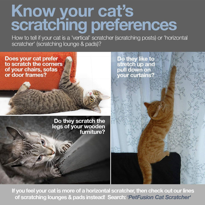 Ultimate 3-Sided Vertical Cat Scratching Post - 18” & 24” Options, 6 Usable Sides for Scratching, Playing, and Perching - Eco-Friendly 100% Recyclable Cardboard Lounge!