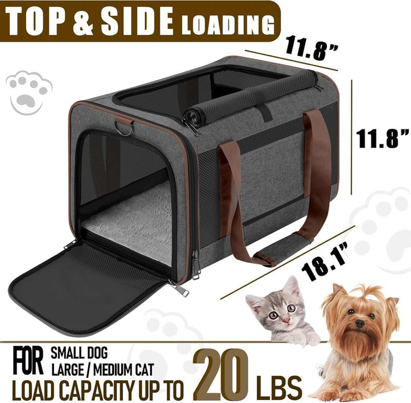 Ultimate Extra Large Pet Carrier - Travel-Friendly, Breathable, Foldable & Machine Washable for Dogs & Cats!
