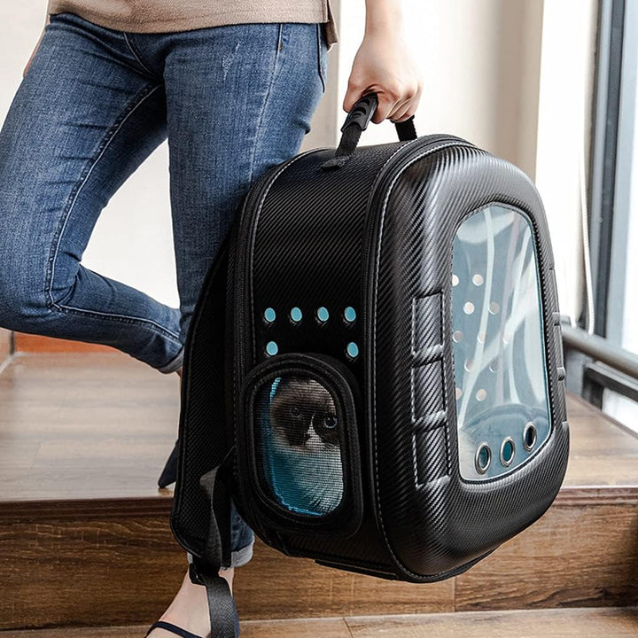 Red Portable Pet Carry Bag - Large Capacity Space Capsule for Cats & Dogs - Ideal for Outdoor Adventures