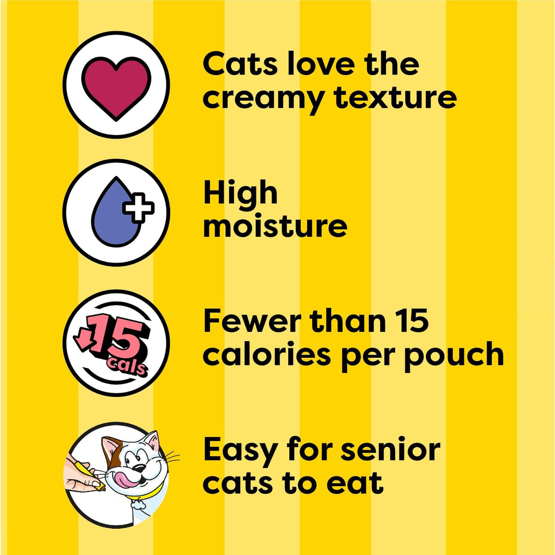 Indulge Your Cat with Creamy Beef Liver & Cheese Puree Treats - 24 Count Lickable, Squeezable Pouches!