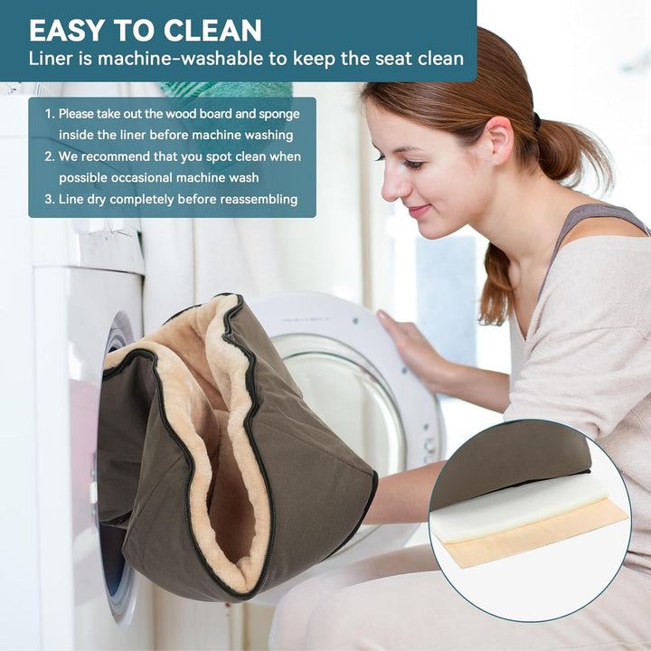 Cozy Dark Brown Dog/Cat Booster Seat with Pockets - Perfect for Small Pets in Cars, Trucks, and SUVs