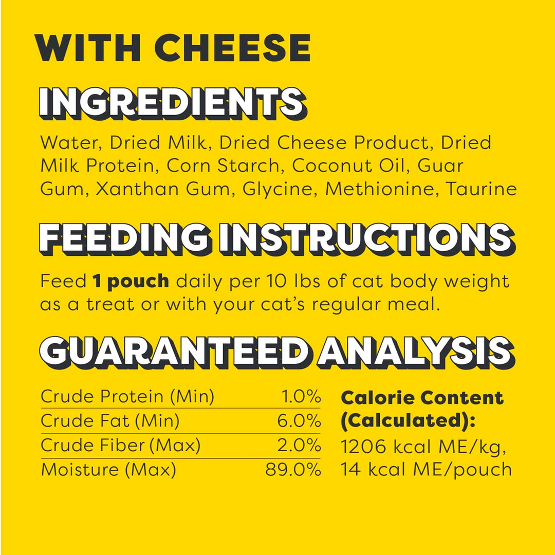 Indulge Your Cat with Creamy Beef Liver & Cheese Puree Treats - 24 Count Lickable, Squeezable Pouches!