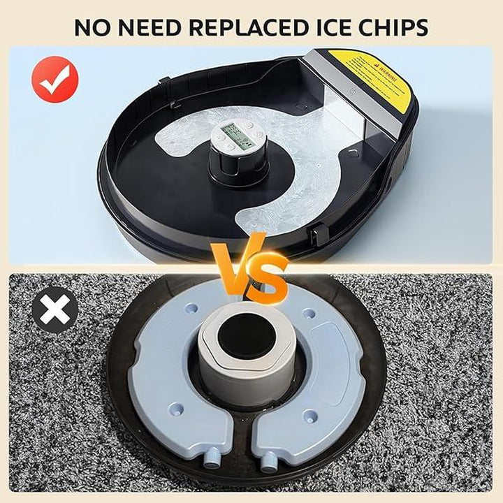 Ubpet Automatic Cat Feeder for Wet & Dry Food, 5-Meal Digital Dispenser with Semiconductor Cooling, 3 Cooling Modes, 24-Hour Freshness, Timed Feeding