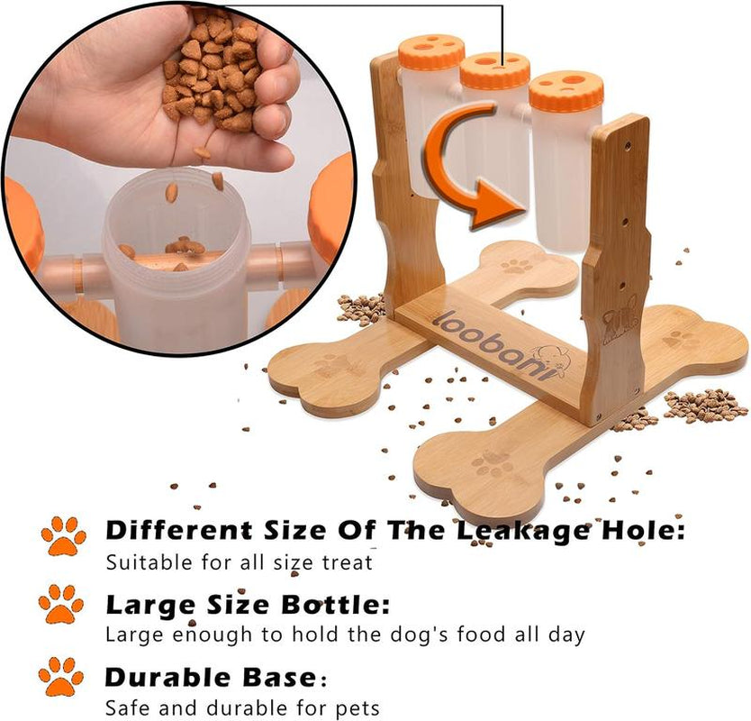 Interactive Dog Food Puzzle Toy - Adjustable Height IQ Training & Slow Feeder for All Dog Sizes