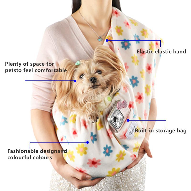 Yunpawpet 2025 Handsfree Pet Sling Carrier - Perfect for Kittens, Puppies, Chinchillas & Hedgehogs - Comfortable & Stylish Hug Backpack