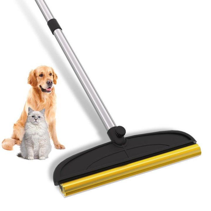 Ultimate Cat Hair Remover - Adjustable Pet Cleaning Brush with Hanging Ring for Effortless Pet Grooming and Carpet Care