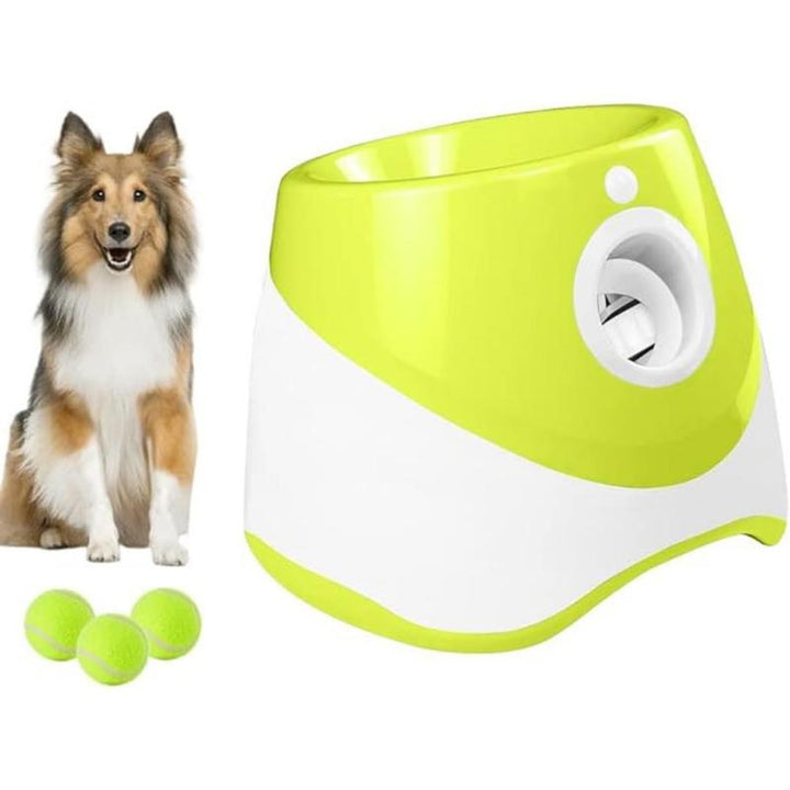3-in-1 Automatic Dog Ball Launcher with Tennis Balls - Interactive Indoor & Outdoor Pet Toy