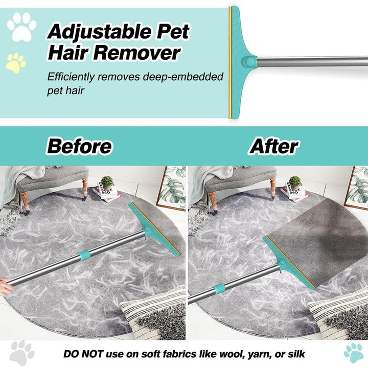 Ultimate Cat Hair Remover - Adjustable Pet Cleaning Brush with Hanging Ring for Effortless Pet Grooming and Carpet Care