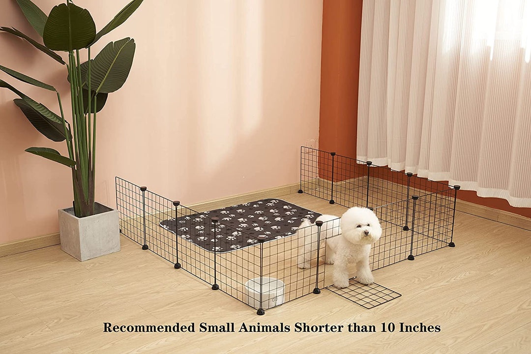 Versatile Guinea Pig Playpen - Portable Metal Wire Cage for Indoor & Outdoor Use, Perfect for Small Animals - 12 Panels (14x14)