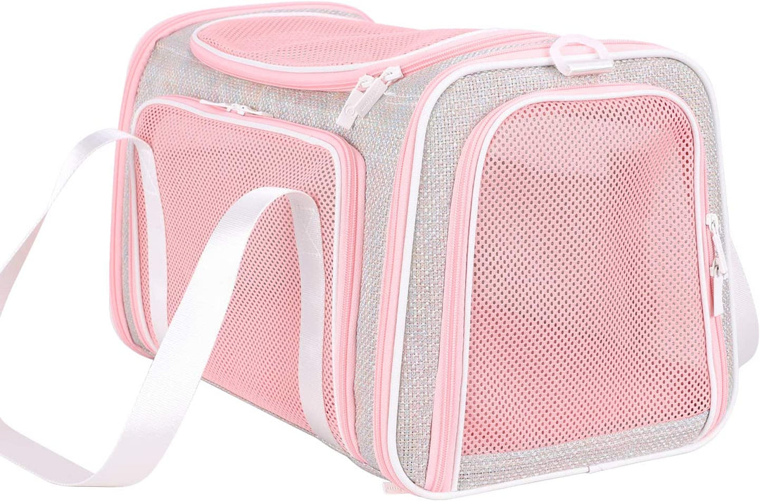 Adorable Fantasy Pink Soft Travel Pet Carrier Bag for Medium Cats and Puppies