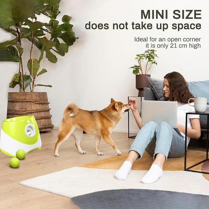 3-in-1 Automatic Dog Ball Launcher with Tennis Balls - Interactive Indoor & Outdoor Pet Toy