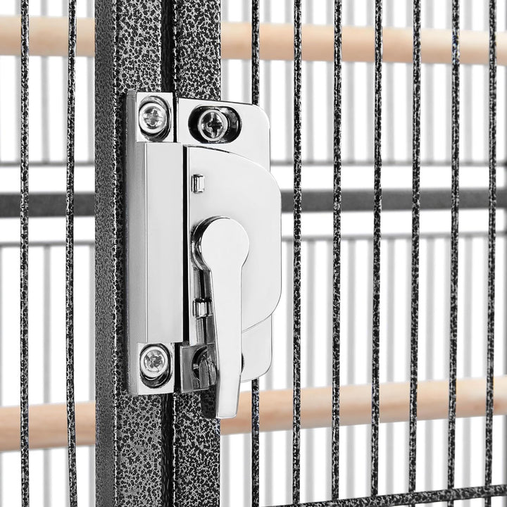 Large 54-Inch Wrought Iron Parrot Flight Cage with Stand - Ideal for Small Parrots, Parakeets, Lovebirds, Finches, and Canaries