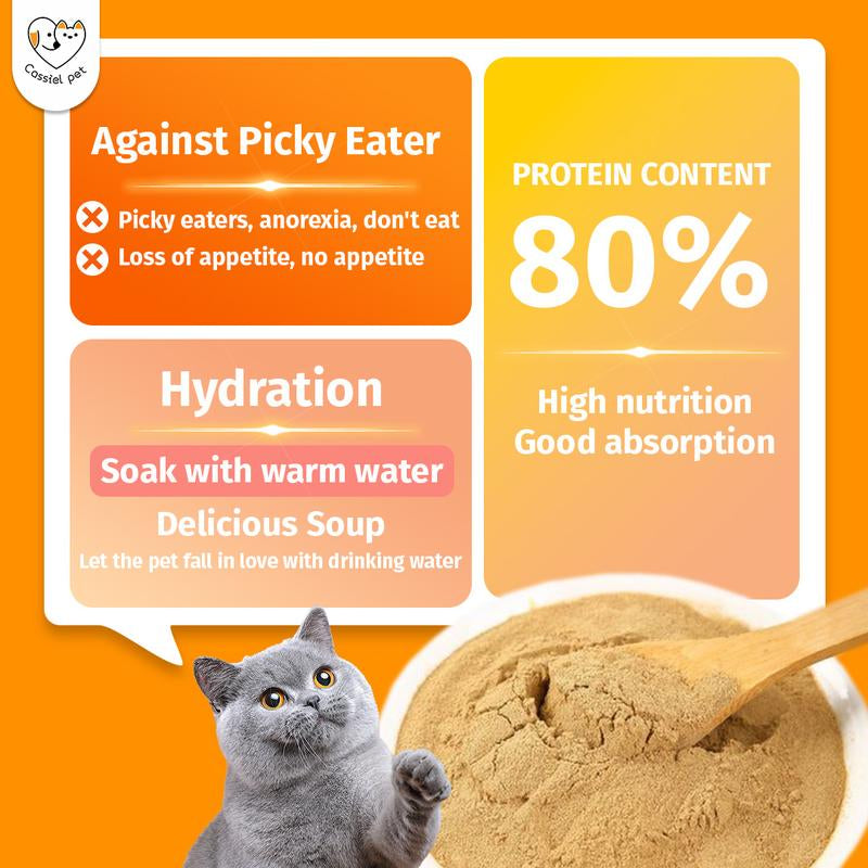 Cassiel Pet Natural Liver Chicken Beef Sprinkles Food Topper Supplement Appetite Booster for Dog Cat 80G