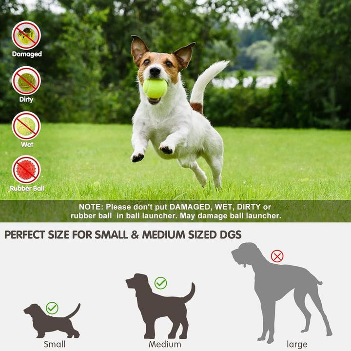3-in-1 Automatic Dog Ball Launcher with Tennis Balls - Interactive Indoor & Outdoor Pet Toy