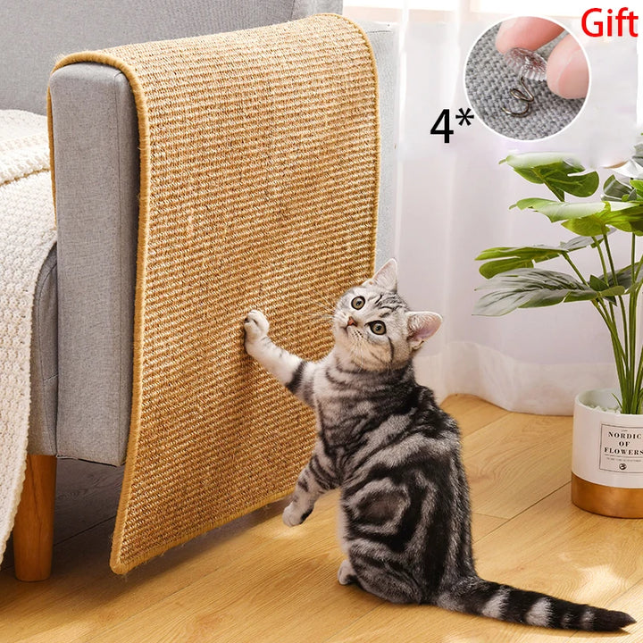 Premium Sisal Cat Scratcher Mat - Nail Sharpening Board for Cats, Furniture Protector for Chairs, Tables & Sofas