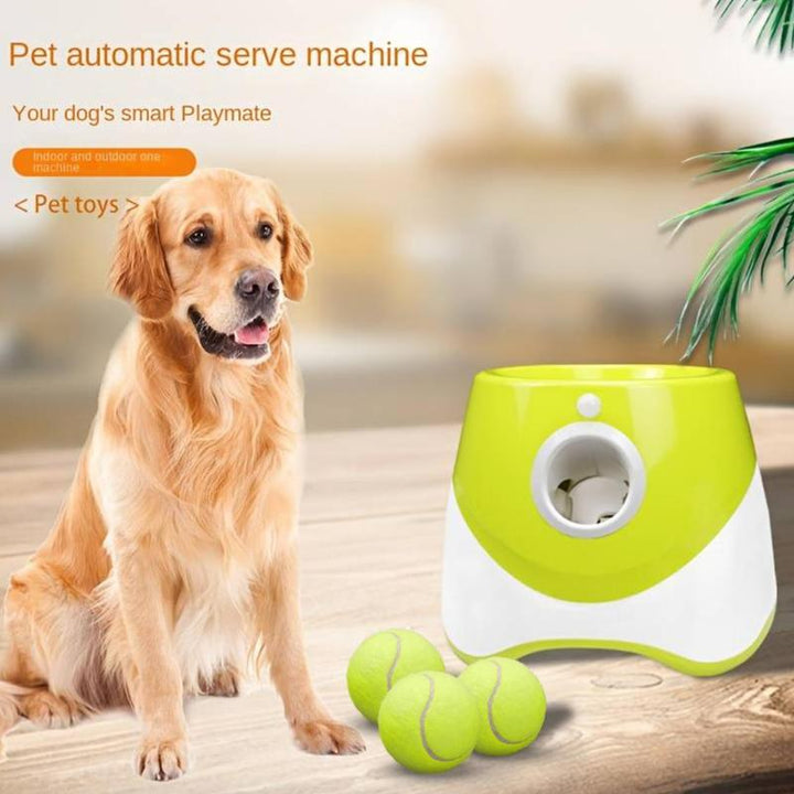 3-in-1 Automatic Dog Ball Launcher with Tennis Balls - Interactive Indoor & Outdoor Pet Toy