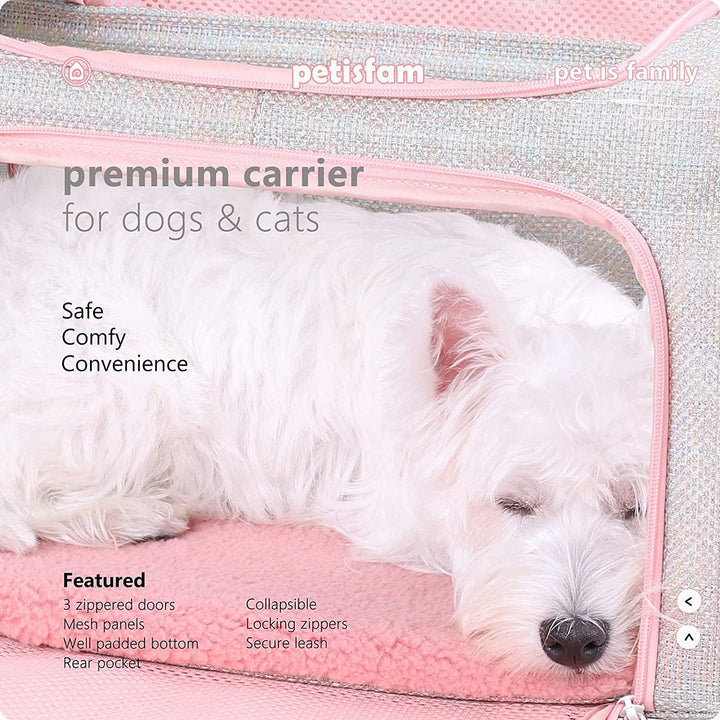 Adorable Fantasy Pink Soft Travel Pet Carrier Bag for Medium Cats and Puppies