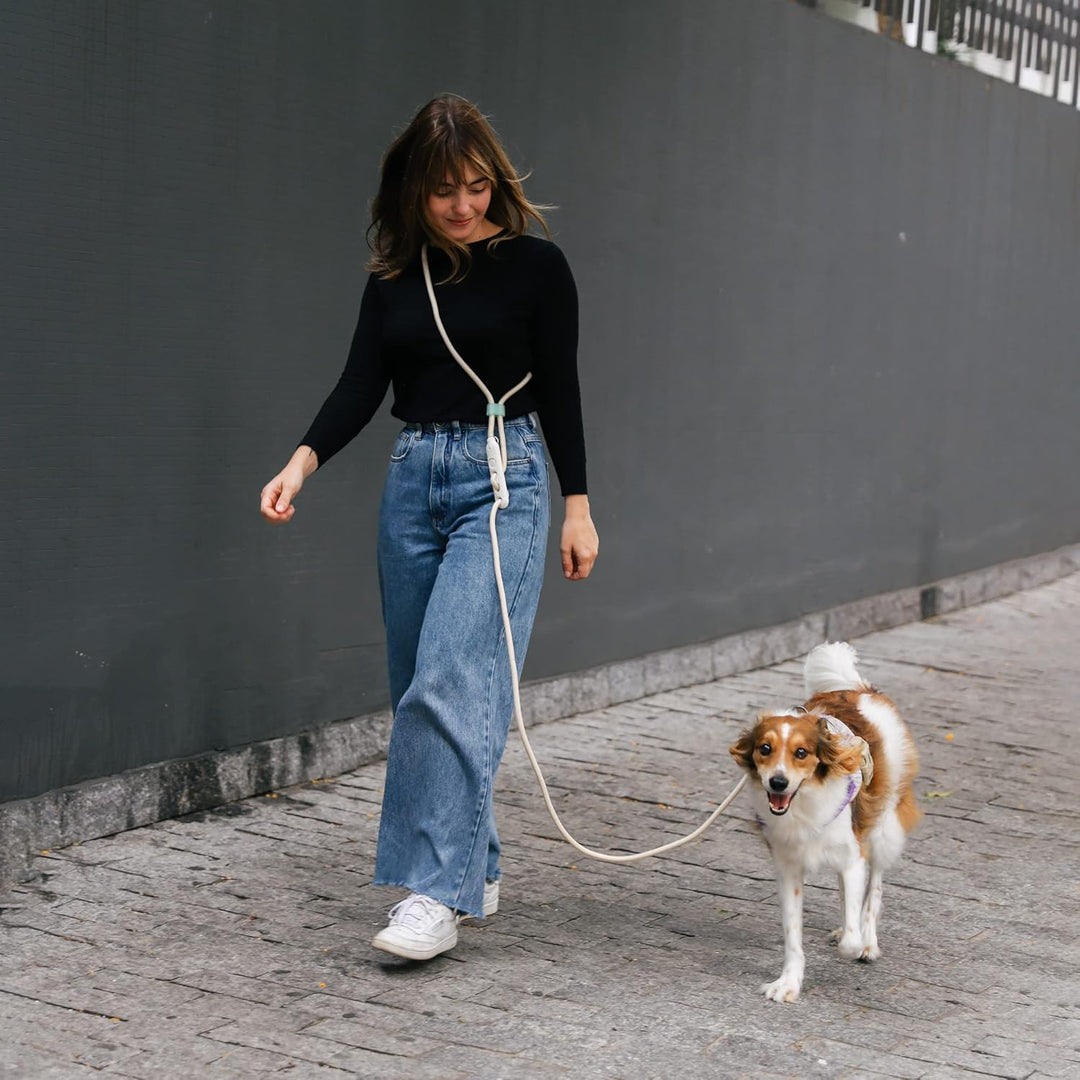 Andromeda 4-in-1 Versatile Hands-Free Dog Leash - Adjustable for Crossbody, Waist, Long Leash, or Tether - Stylish, Lightweight, and Comfortable for Daily Walks