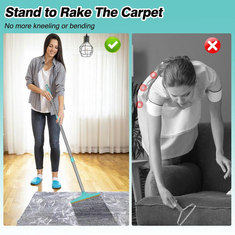 Ultimate Cat Hair Remover - Adjustable Pet Cleaning Brush with Hanging Ring for Effortless Pet Grooming and Carpet Care