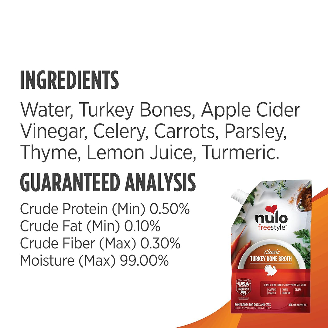 Freestyle Premium Bone Broth for Cats and Dogs - Boost Coat & Skin Quality with Collagen & Chondroitin Sulfate - 20 Fl Oz (Pack of 3)