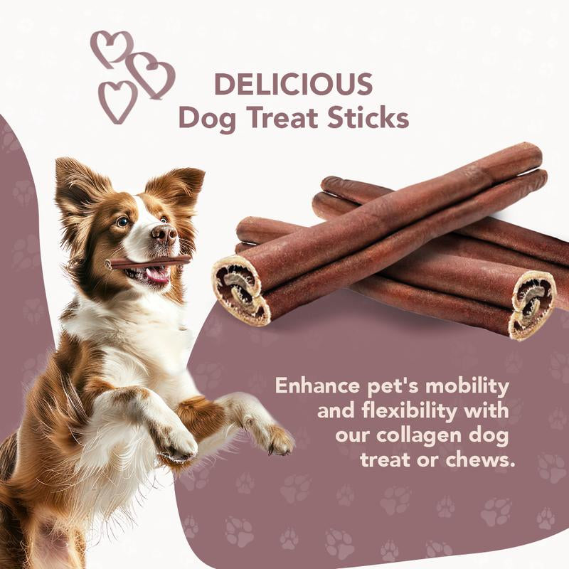 Rethink Pet Premium Beef Collagen Chew Sticks - 4 Pack for Joint & Skin Health, Long-Lasting Dog Treats (8 Pieces)