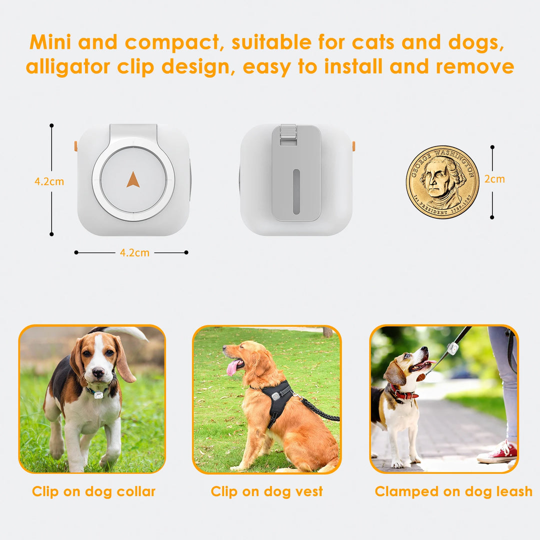 Revolutionary 4G GPS Pet Tracker with Health Monitoring - Waterproof & Universal for Dogs and Cats, Works with Any Collar, Compatible with Android & iOS
