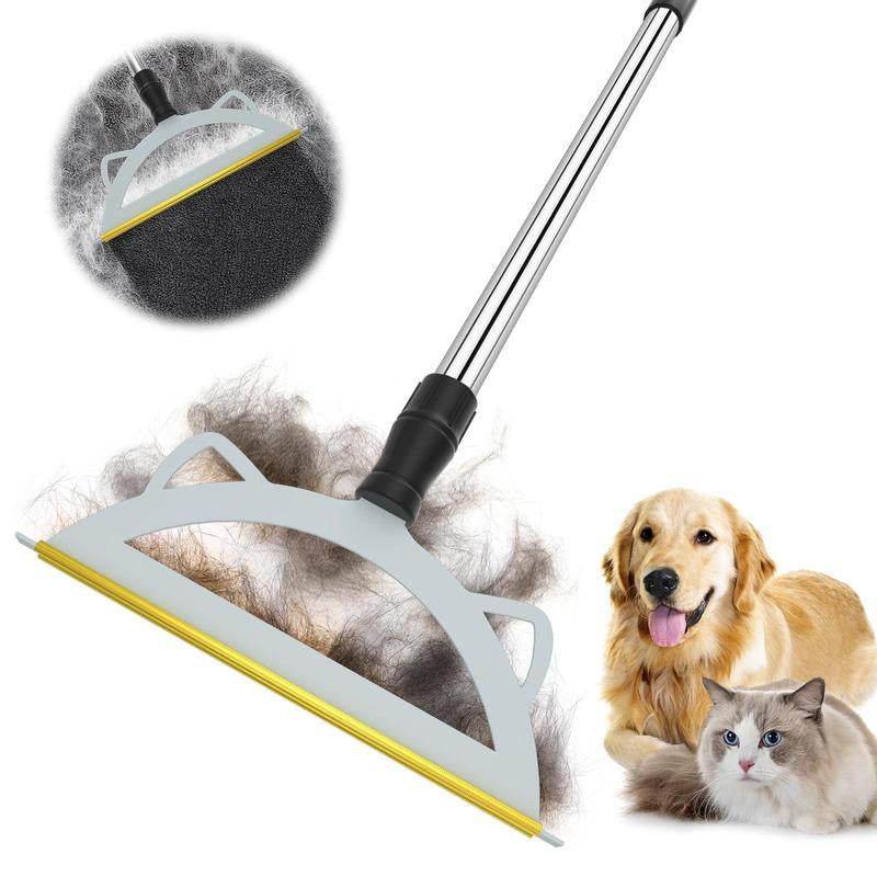 Ultimate Cat Hair Remover - Adjustable Pet Cleaning Brush with Hanging Ring for Effortless Pet Grooming and Carpet Care
