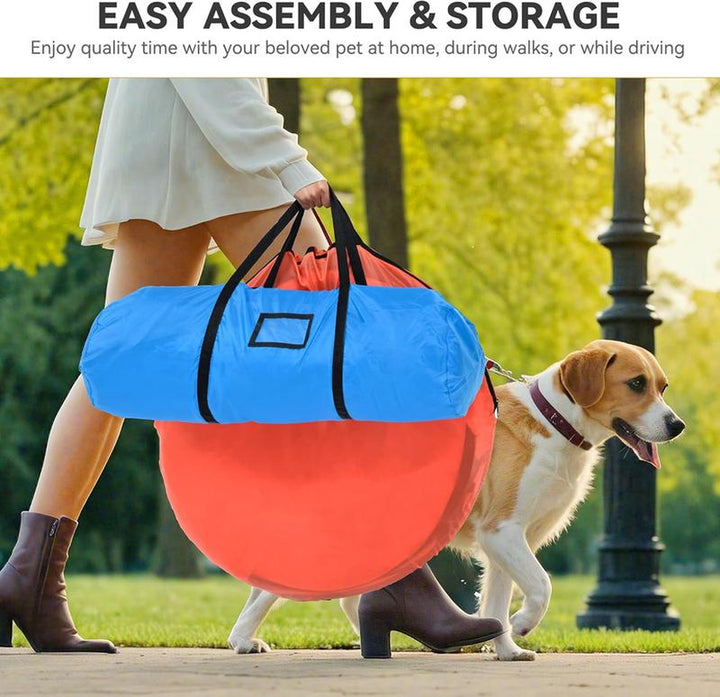 YITAHOME Ultimate Dog Agility Training Set: Flirt Pole, Flying Discs, Agility Tunnel, Jumps, Weave Poles & Pause Box for Indoor & Outdoor Fun!