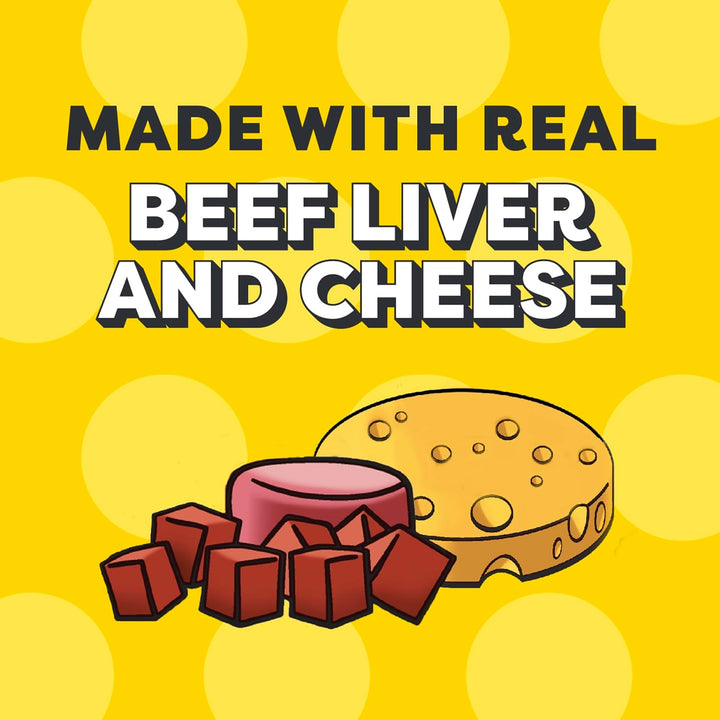 Indulge Your Cat with Creamy Beef Liver & Cheese Puree Treats - 24 Count Lickable, Squeezable Pouches!