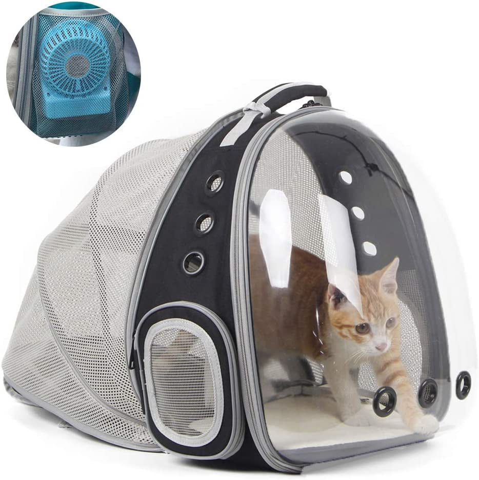 Stylish Cat Bubble Backpack with Fan - Space Capsule Pet Carrier for Cats & Small Dogs up to 12 lbs