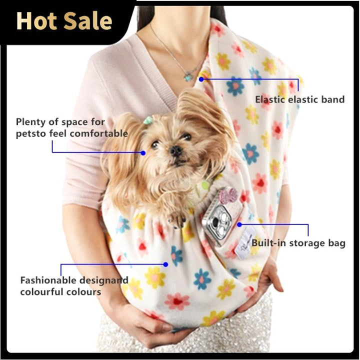 Yunpawpet 2025 Handsfree Pet Sling Carrier - Perfect for Kittens, Puppies, Chinchillas & Hedgehogs - Comfortable & Stylish Hug Backpack
