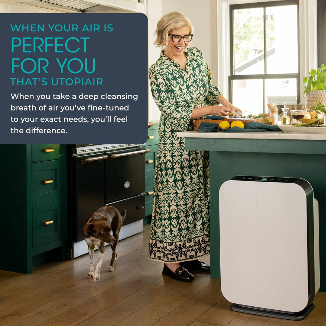 Breathe Easy: Breathesmart Flex HEPA Air Purifier for 1400 Sq. Ft - Ideal for Bedrooms, Eliminates Allergens, Dust, Mold, VOCs & Smoke