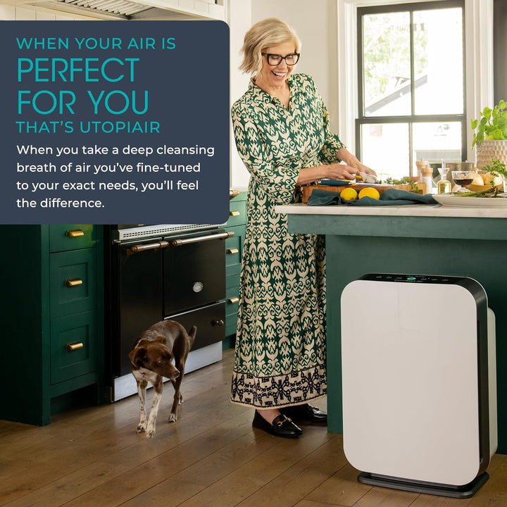 Breathe Easy: Breathesmart Flex HEPA Air Purifier for 1400 Sq. Ft - Ideal for Bedrooms, Eliminates Allergens, Dust, Mold, VOCs & Smoke