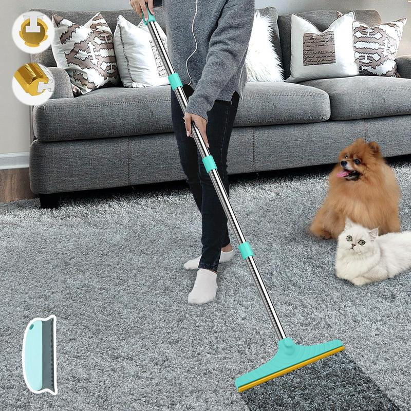 Ultimate Cat Hair Remover - Adjustable Pet Cleaning Brush with Hanging Ring for Effortless Pet Grooming and Carpet Care
