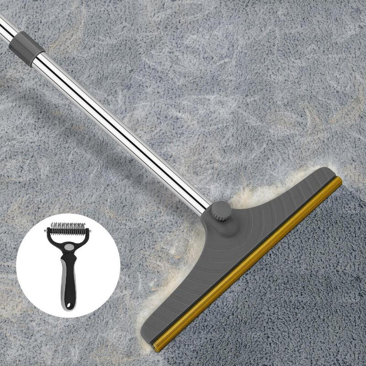 Ultimate Cat Hair Remover - Adjustable Pet Cleaning Brush with Hanging Ring for Effortless Pet Grooming and Carpet Care