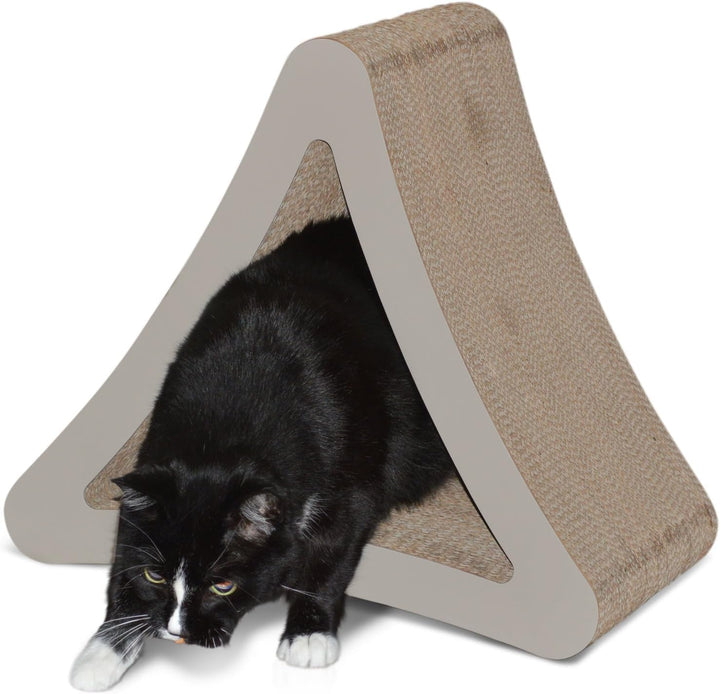 Ultimate 3-Sided Vertical Cat Scratching Post - 18” & 24” Options, 6 Usable Sides for Scratching, Playing, and Perching - Eco-Friendly 100% Recyclable Cardboard Lounge!