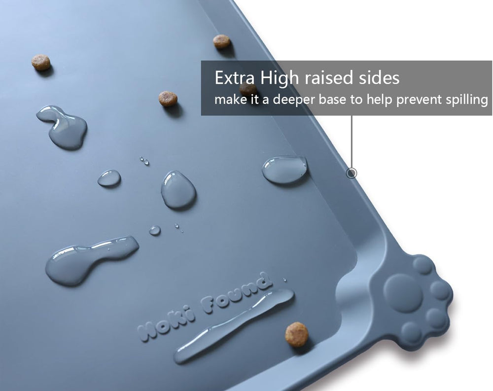 Waterproof Pet Feeding Mats with High Lips - Available in Multiple Sizes & Colors for Dogs, Cats, and More!