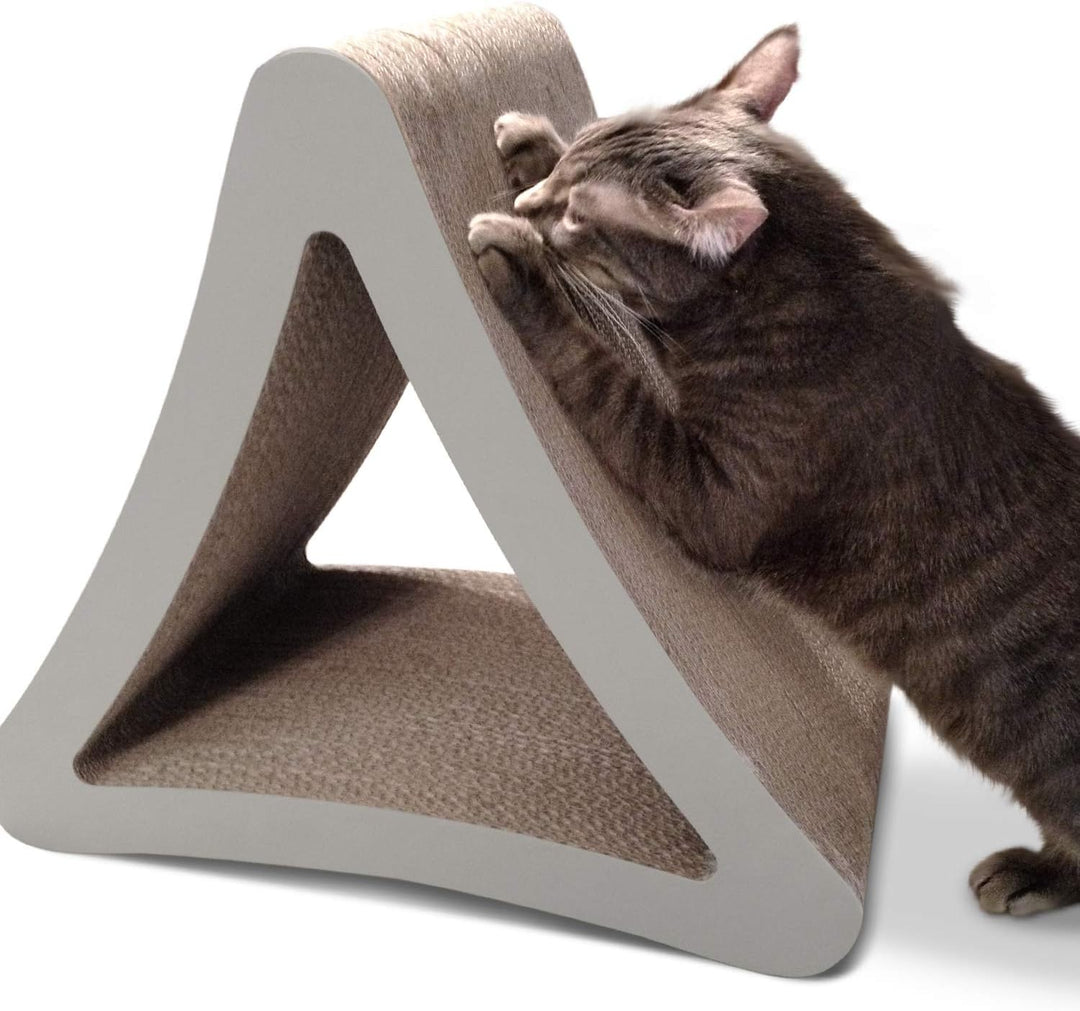 Ultimate 3-Sided Vertical Cat Scratching Post - 18” & 24” Options, 6 Usable Sides for Scratching, Playing, and Perching - Eco-Friendly 100% Recyclable Cardboard Lounge!
