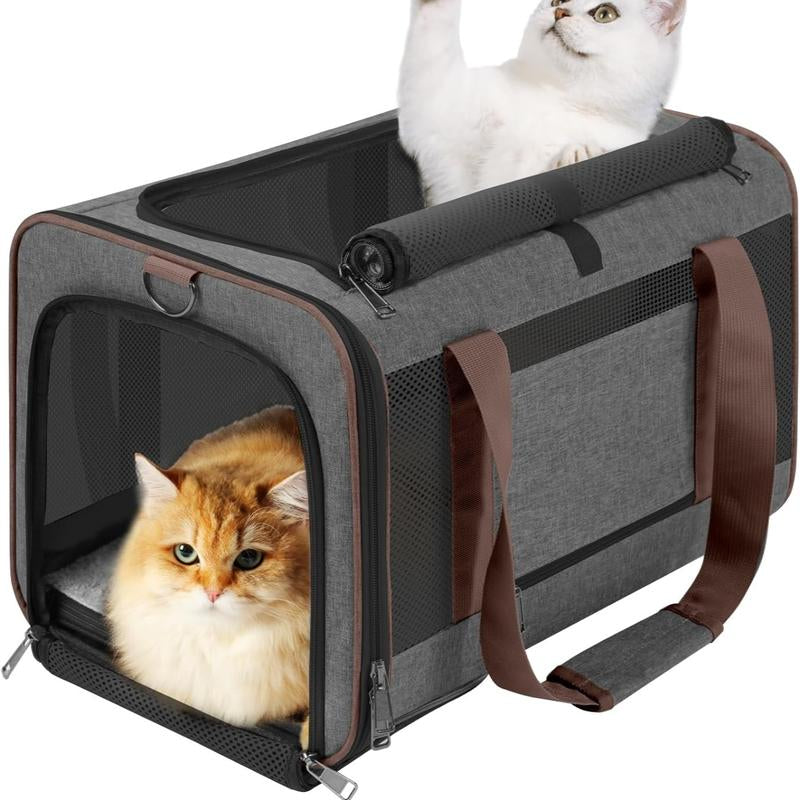 Ultimate Extra Large Pet Carrier - Travel-Friendly, Breathable, Foldable & Machine Washable for Dogs & Cats!