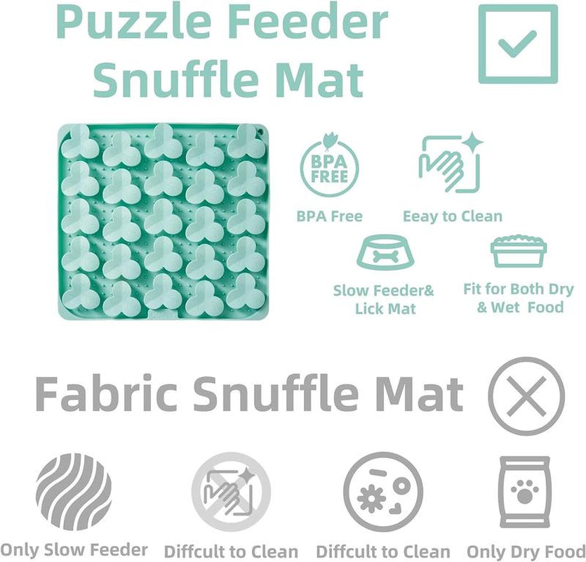 Interactive Silicone Lick Mat & Snuffle Mat for Dogs and Cats - Slow Feeder with Suction Cups, Dishwasher Safe, Perfect for Enrichment Feeding!