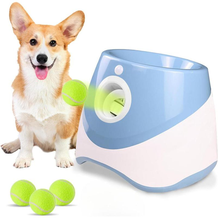 3-in-1 Automatic Dog Ball Launcher with Tennis Balls - Interactive Indoor & Outdoor Pet Toy